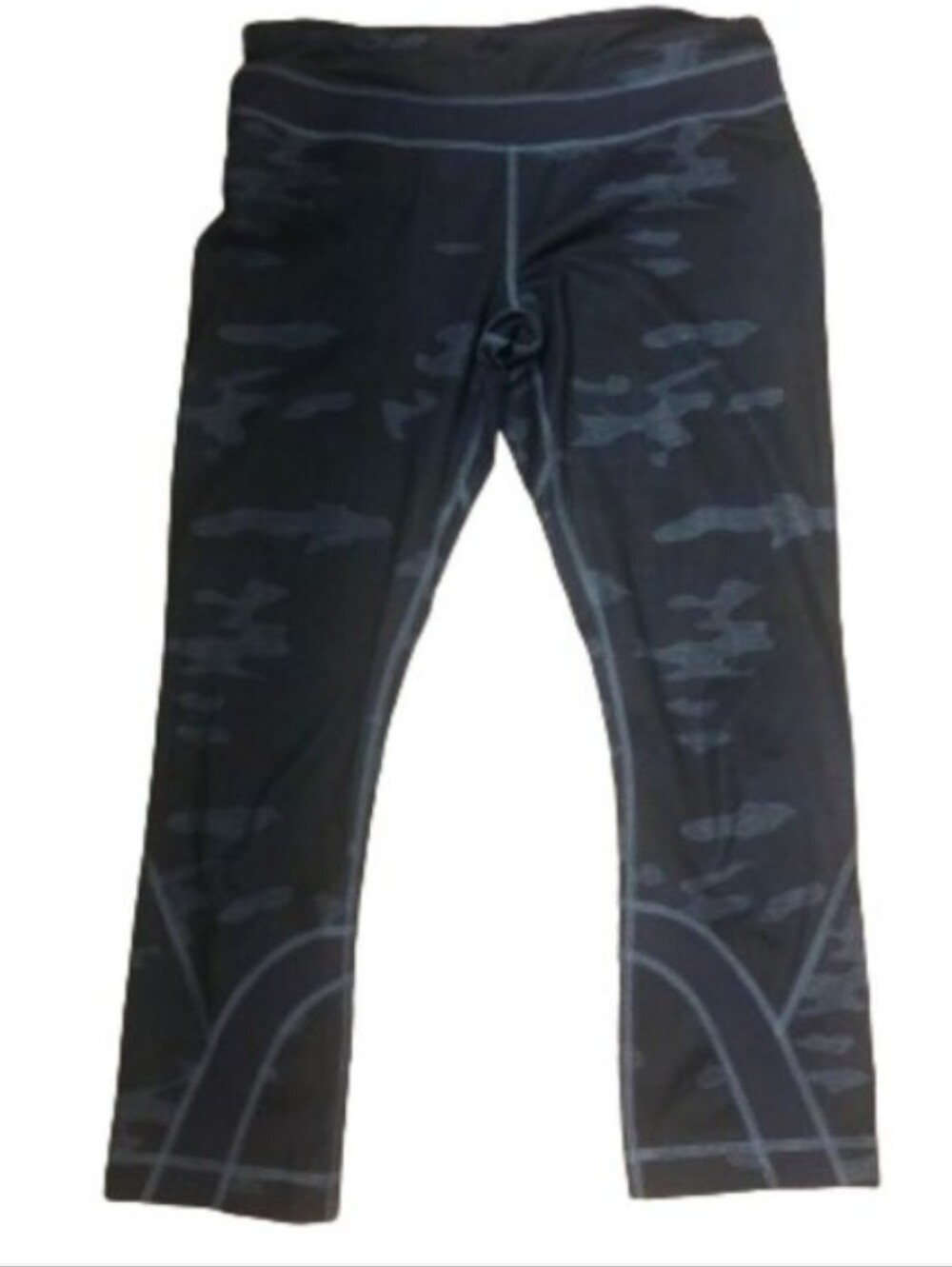 Lululemon Run Inspire Crop Legging II Camo Oil Slick Blue Inkwell Sz 6